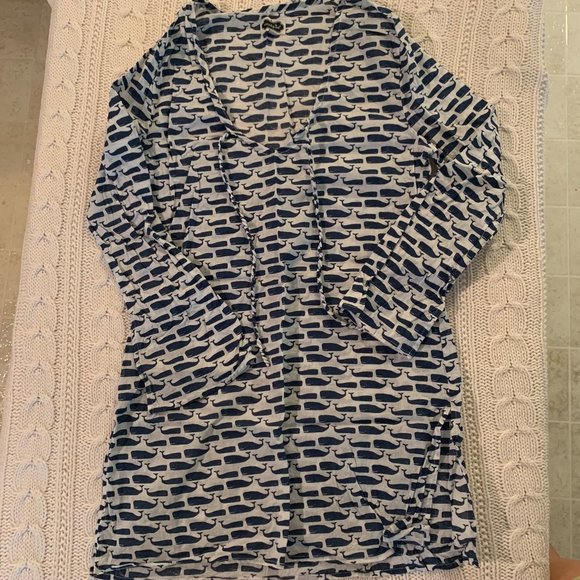 Mud Pie Other - Mudpie Whale V Neck Long Sleeve Light Cover Up